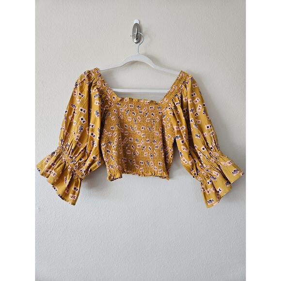 Fragonard Parfumeur Puff Sleeve Smocked Top, Size TU (One Size) - Picture 3 of 8